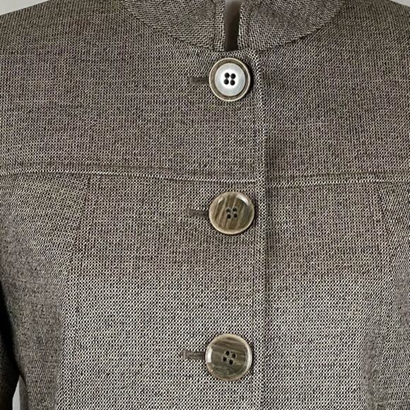 Lafayette 148 Virgin Wool Brown Tan Neutral Office Career Jacket NWOT Size 2 - Picture 4 of 13